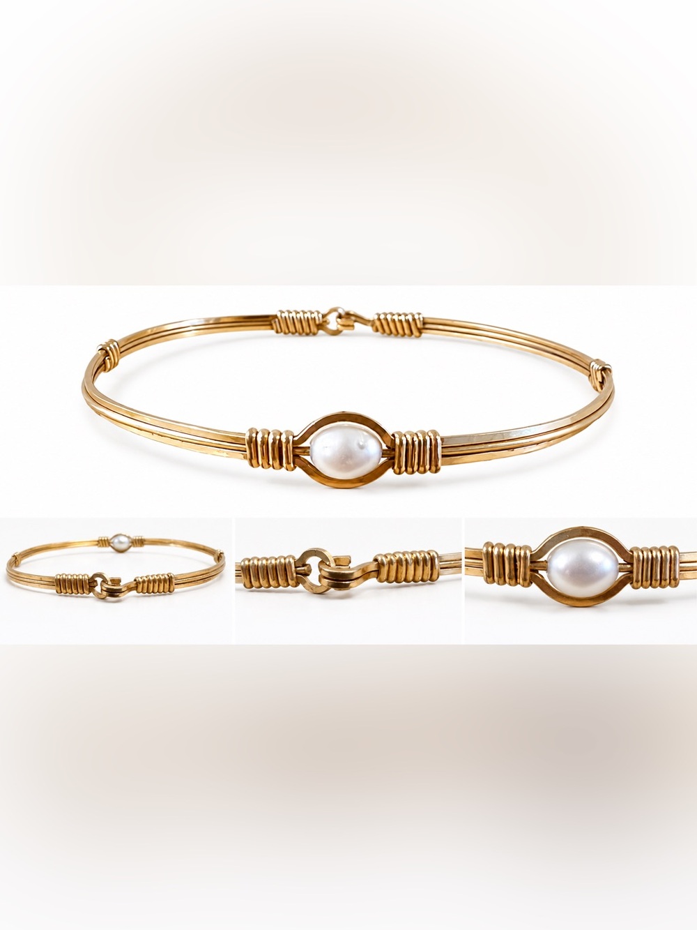 Ronaldo Pearl of My Heart Bracelet 7” 14k Gold